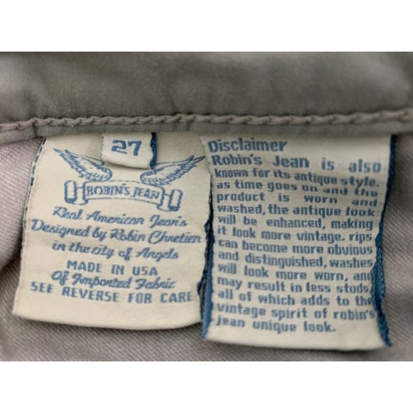 $435 Womens Robins Jeans Cargo Pants Wings Embellished Skinny Stretch Sz 27 6758 - Picture 12 of 13